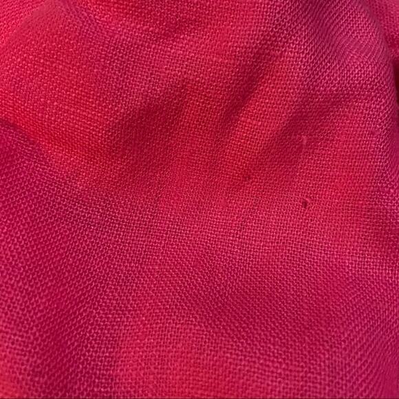 Y2K Pink Powersuit Office Dopamine Girly Minimalist Linen Blazer 12 Petite - Picture 7 of 7